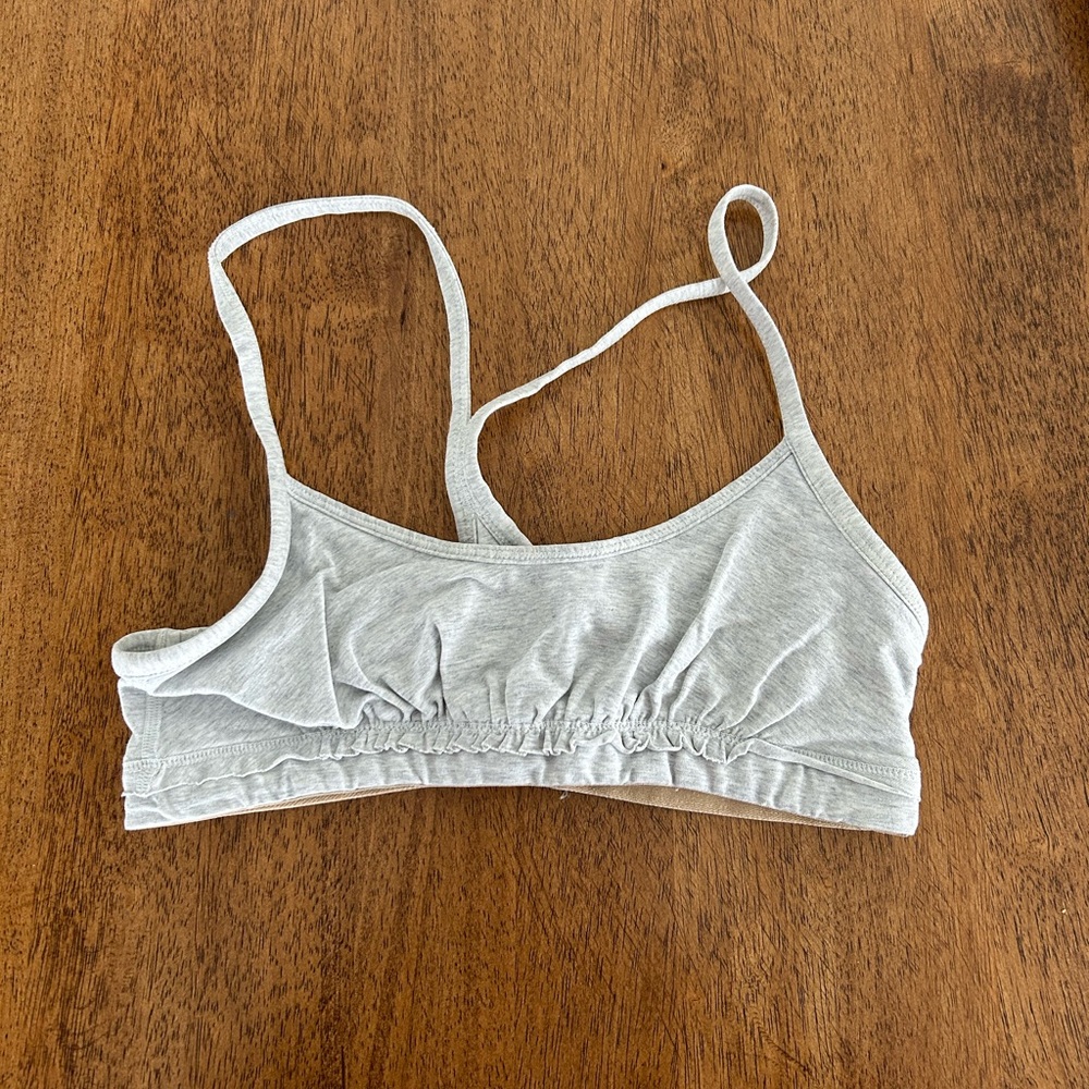 Light gray Lululemon sports bra